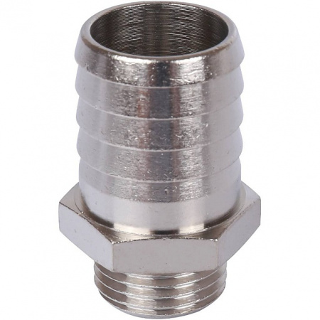 Штуцер резьбовой латунный STOUT никель 1/2"x25мм Н