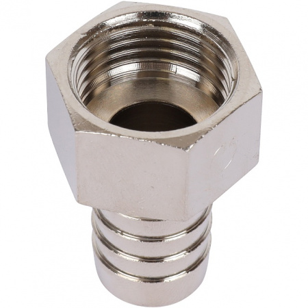 Штуцер резьбовой латунный STOUT никель 1/2"x16мм В