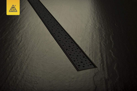 Душевой лоток MCH ЧЕРНЫЙ 950 mm - с боковым сливом D 40, решетка черная