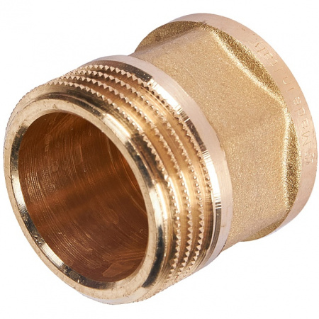 Переход под ключ резьбовой латунный STOUT без покрытия 3/4"х1" ВН