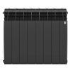 Радиатор биметаллический ROYAL THERMO BILINER NOIR SABLE 500x8 секций, черный