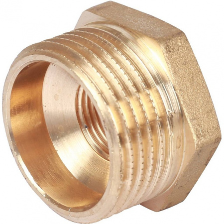 Футорка резьбовая латунная STOUT без покрытия 1"x3/8" ВН