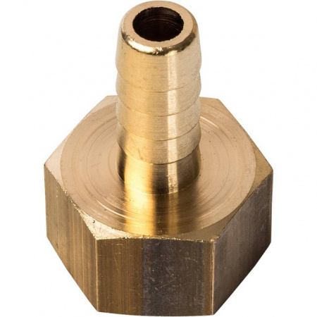 Штуцер резьбовой латунный STOUT без покрытия 3/8"x10мм В