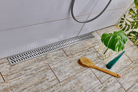 Душевой лоток MCH с боковым сливом Ø40 рамка нерж. 850мм G HARMONY (CH850HN)