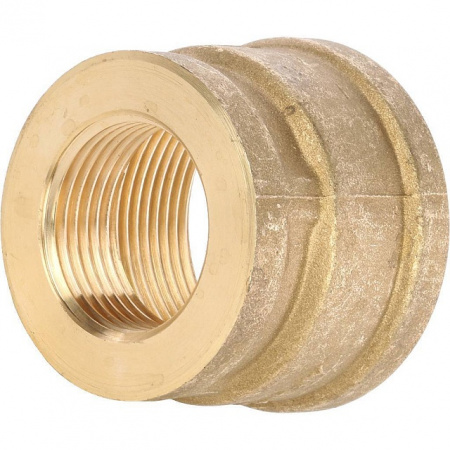 Муфта переходная резьбовая латунная STOUT без покрытия 11/4"x1" В