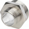 Ниппель переходной резьбовой латунный STOUT никель 11/2"x1" Н