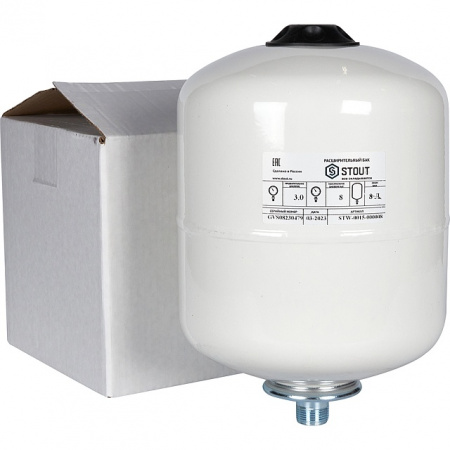 Расширительный бак для ГВС STOUT белый 8 л