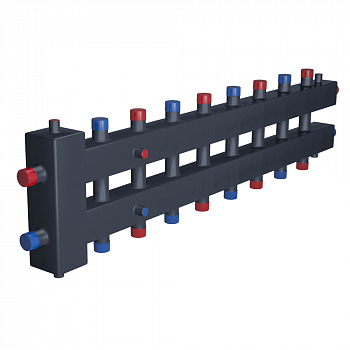 Коллектор распределительный с гидравлическим разделителем ESSAN ГРУ+КМГ 100-9ВУ с 3-мя кронштейнами