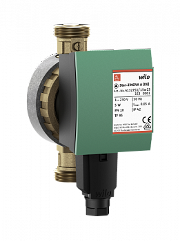 Насос для рециркуляции WILO STAR-Z NOVA A с клапаном и кранами