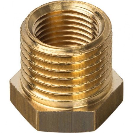Футорка резьбовая латунная STOUT без покрытия 1/4"x1/8" ВН