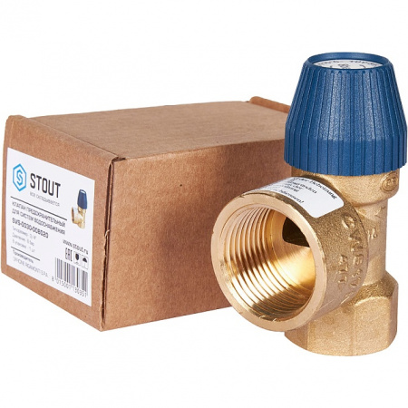Клапан предохранительный для систем водоснабжения STOUT 1"x3/4" (8 бар)