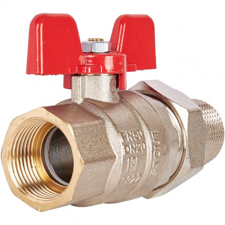 Кран шаровой с американкой STOUT бабочка EPDM 3/4"
