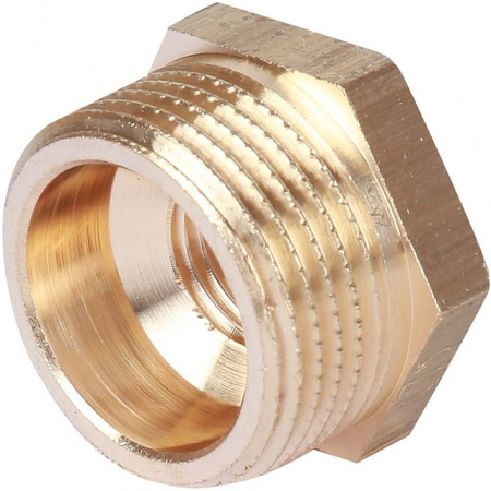 Футорка резьбовая латунная STOUT без покрытия 3/4"x1/4" ВН