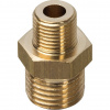 Ниппель переходной резьбовой латунный STOUT без покрытия 1/4"x1/8" Н