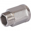 Удлинитель шестигранный резьбовой латунный STOUT никель 1/2"x1/2" ВН