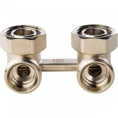 Узел-мультифлекс нижней подводки STOUT угловой, Н-образный, 3/4"х3/4"ЕК, двухтрубная система