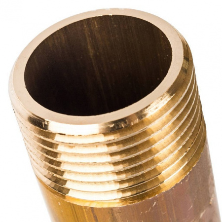 Сгон резьбовой латунный STOUT без покрытия 3/4"x150мм