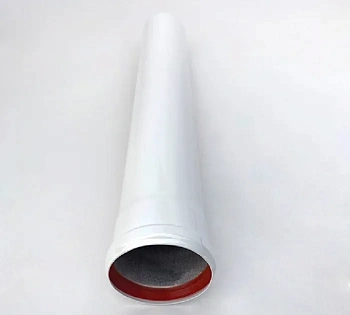 ДХ Удлинитель дымохода-труба кондесационный ESSAN Ø80, L=1000мм, белый (16шт)