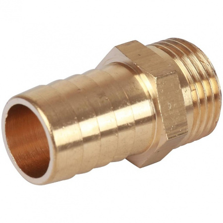 Штуцер резьбовой латунный STOUT без покрытия 1/2"x18мм Н