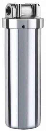 Корпус-колба фильтра из нержавейки KEBBI METAL горячая и холодная вода 10SL, 1/2" В (1/10)