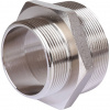 Ниппель переходной резьбовой латунный STOUT никель 21/2"x2" Н