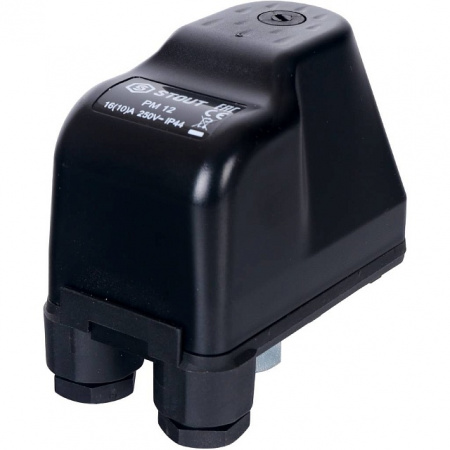 Реле давления для насоса STOUT для водоснабжения PM12G, 3-12 бар,1/4", с накидной гайкой