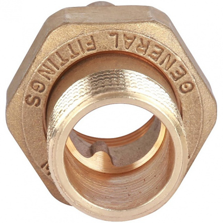 Американка ПРЯМАЯ резьбовая латунная (с прокладкой o-ring) STOUT без покрытия 1/2" ВН