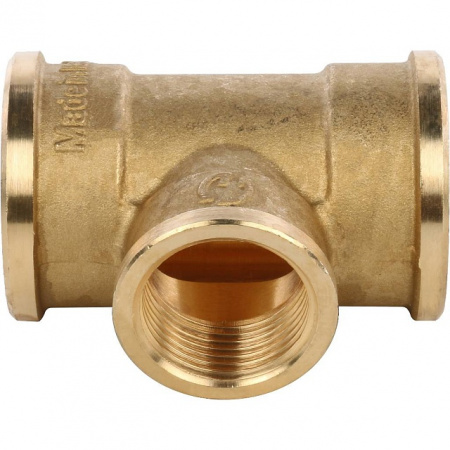Тройник переходной латунный STOUT без покрытия 1"x3/4"x1" В