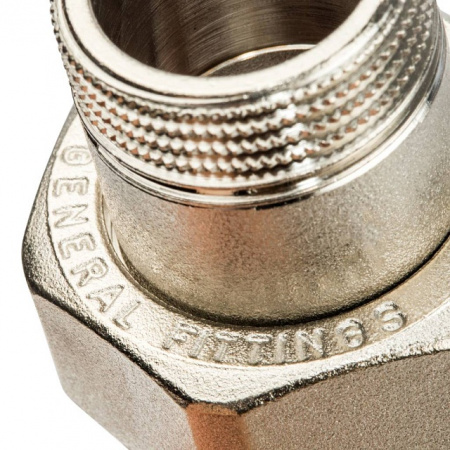 Американка ПРЯМАЯ резьбовая латунная (с прокладкой o-ring) STOUT никель 3/4" ВН
