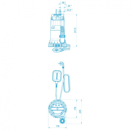 Насос дренажный ДЖИЛЕКС «ДРЕНАЖНИК» 220/12 (590Вт)