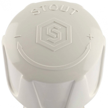 Клапан ручной терморегулирующий STOUT с неподъемным шпинделем, прямой 1/2"