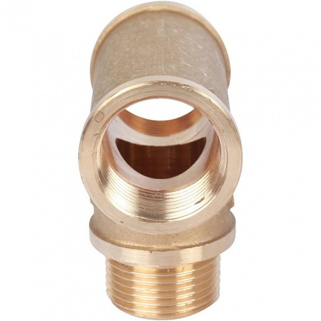 Тройник резьбовой латунный STOUT без покрытия 3/4"x3/4"x3/4" ВНВ