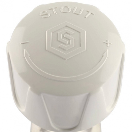 Клапан терморегулирующий угловой STOUT 3/4" ручной.