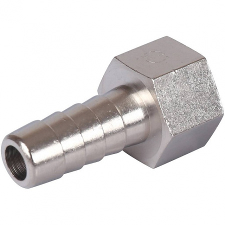 Штуцер резьбовой латунный STOUT никель 1/4"x10мм В