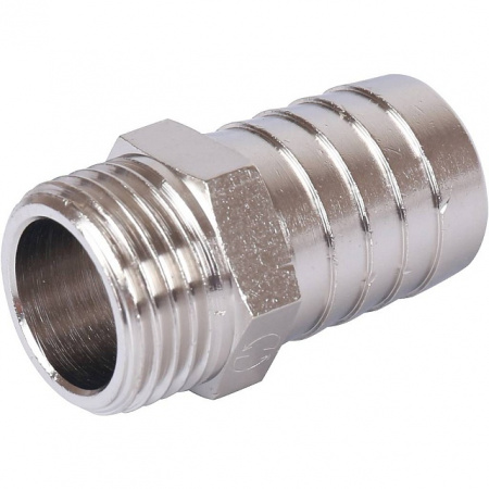 Штуцер резьбовой латунный STOUT никель 1/2"x20мм Н