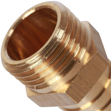 Штуцер резьбовой латунный STOUT без покрытия 1/2"x18мм Н