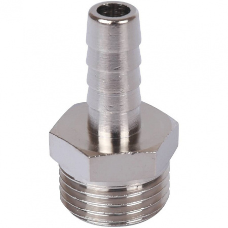 Штуцер резьбовой латунный STOUT никель 1/2"x10мм Н