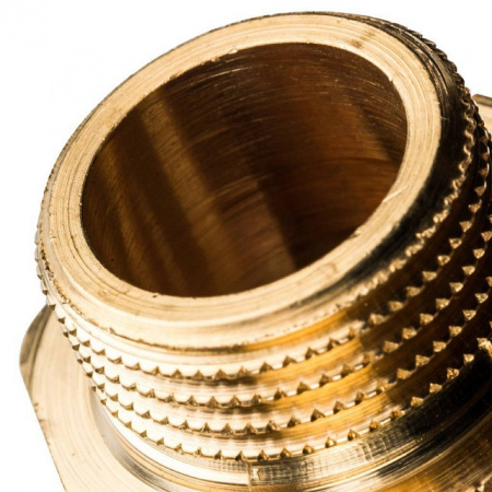 Ниппель переходной резьбовой латунный STOUT без покрытия 3/4"x1/2" Н