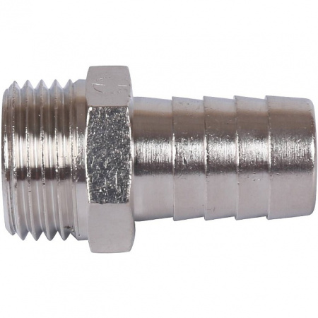 Штуцер резьбовой латунный STOUT никель 1/2"x16мм Н
