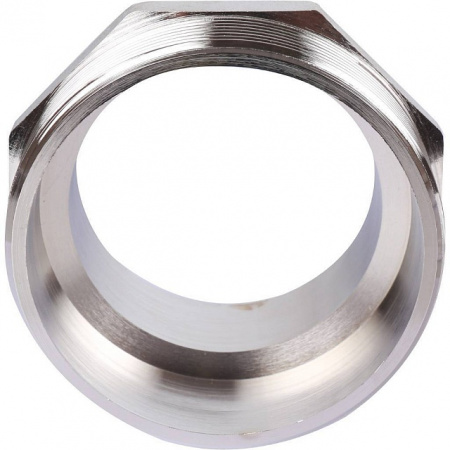 Ниппель переходной резьбовой латунный STOUT никель 3"x2 1/2" Н