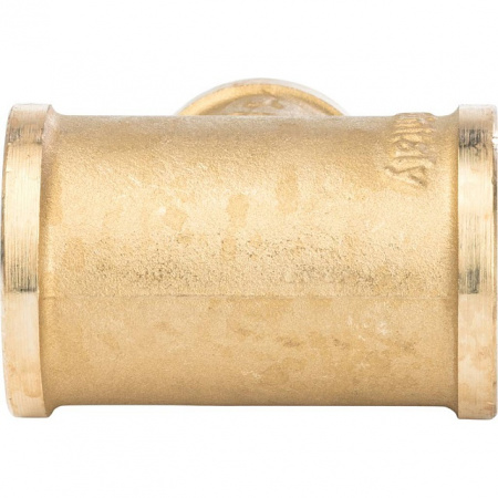 Тройник переходной латунный STOUT без покрытия 3/4"x1/2"x3/4" В
