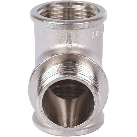 Тройник переходной резьбовой латунный STOUT никель 1"x1"x1" ВНВ