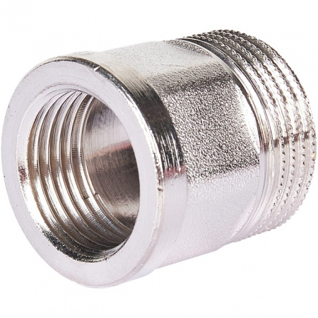 Переход под ключ резьбовой латунный STOUT никель 1/2"х3/4" ВН