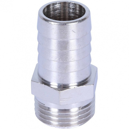 Штуцер резьбовой латунный STOUT никель 1/2"x18мм Н