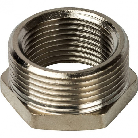 Футорка резьбовая латунная STOUT никель 11/2"x11/4" ВН