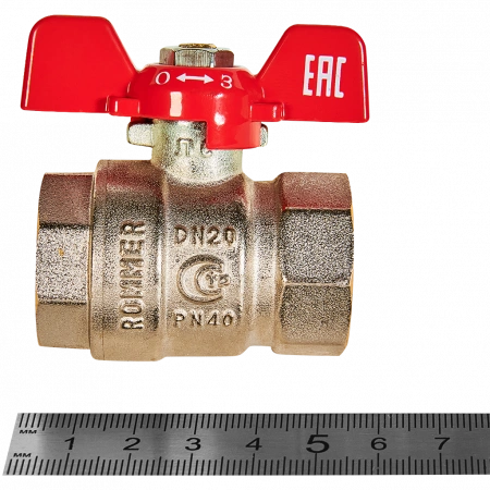 Кран шаровой ROMMER бабочка 3/4" ВВ
