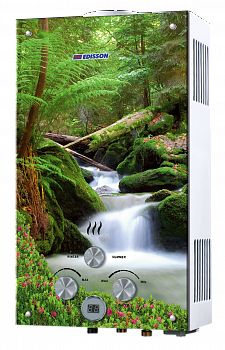 Колонка газовая проточная EDISSON FLAME F 20 GD (рисунок ЛЕС) (ЭдЭ000056)