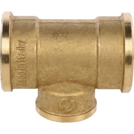 Тройник переходной латунный STOUT без покрытия 1"x3/4"x1" В