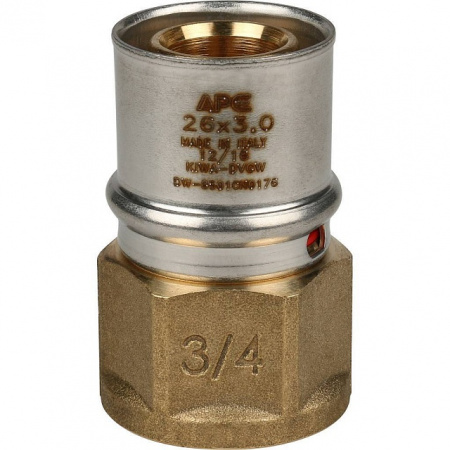 МП Муфта резьбовая пресс для металлопласта STOUT Ø26х3/4" В