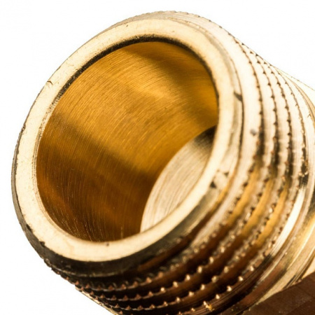 Ниппель переходной резьбовой латунный STOUT без покрытия 1/2"x1/4" Н